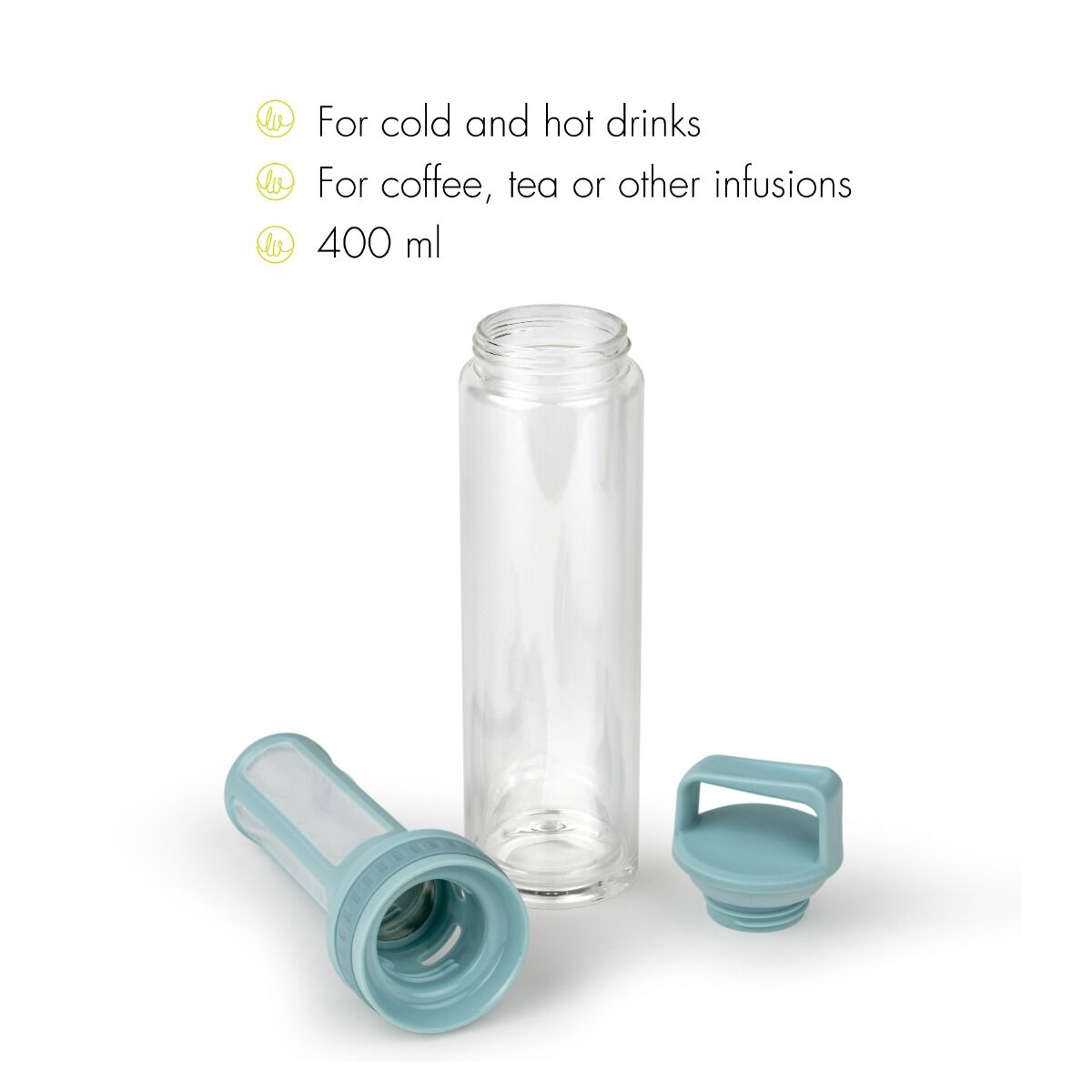 BREDEMEIJER Cold brew infuser bottle Moshi glass mint