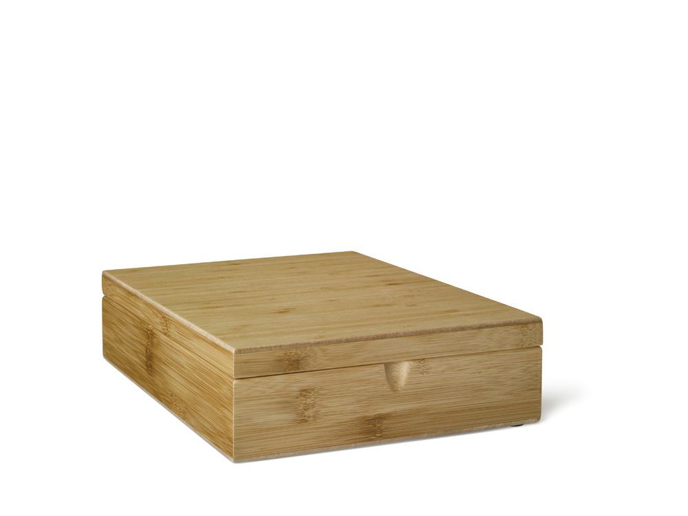 BREDEMEIJER Tea box with window with 9 compartments - Black
